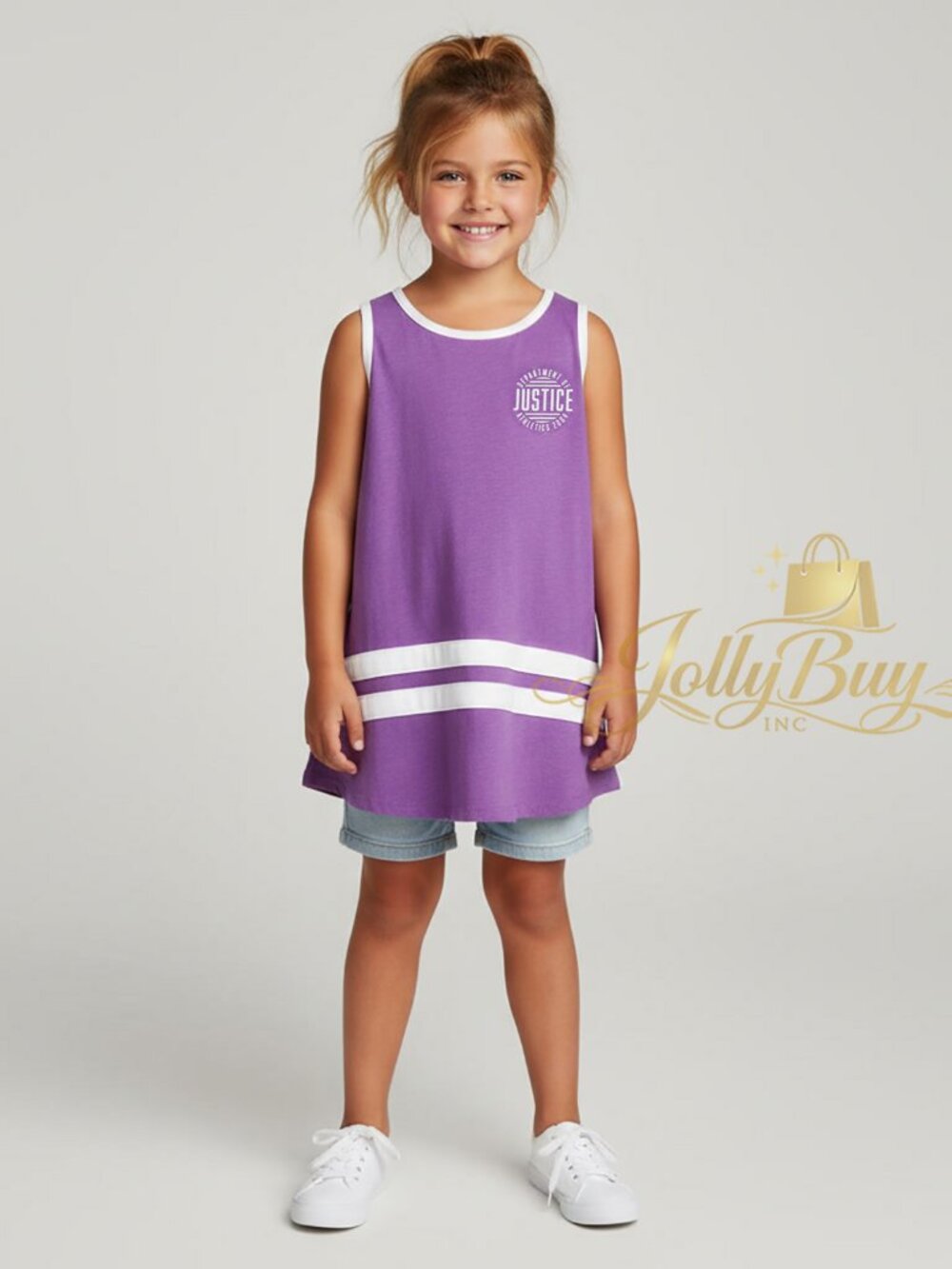 Justice Girls 2-Pc Set Pink Hoodie Sweatshirt Silver Logo Purple Tank Size 10 - Picture 2 of 7